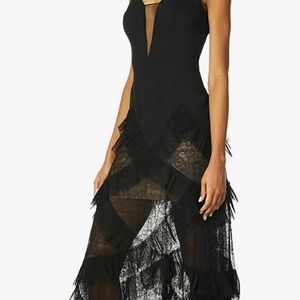 Black Ruffled Gown